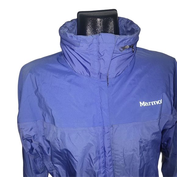 Marmot Women's Blue PreCip Rain Jacket M - Picture 3 of 9